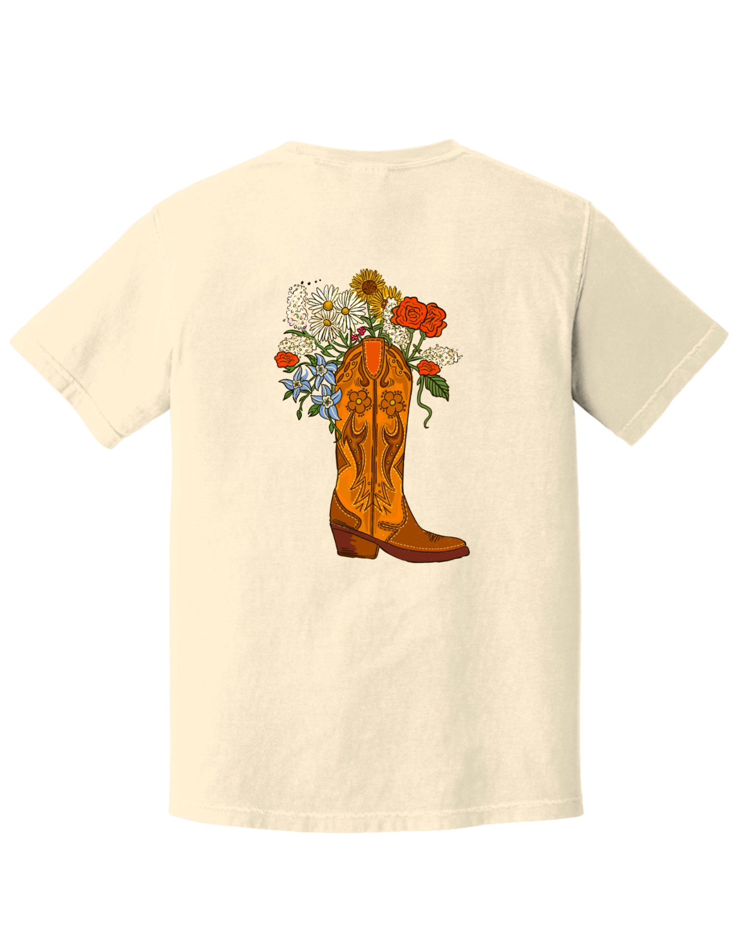 Western Wildflower Cowboy Boot T-Shirt