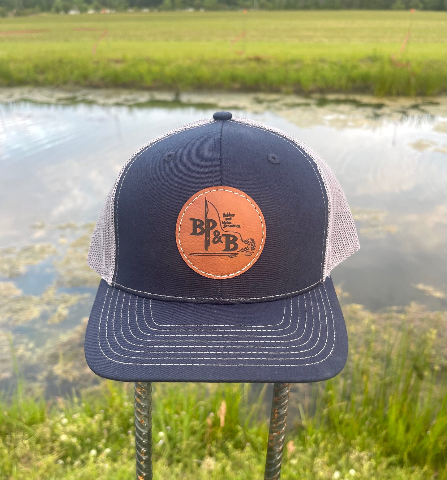 BP & B Leather Logo Hat